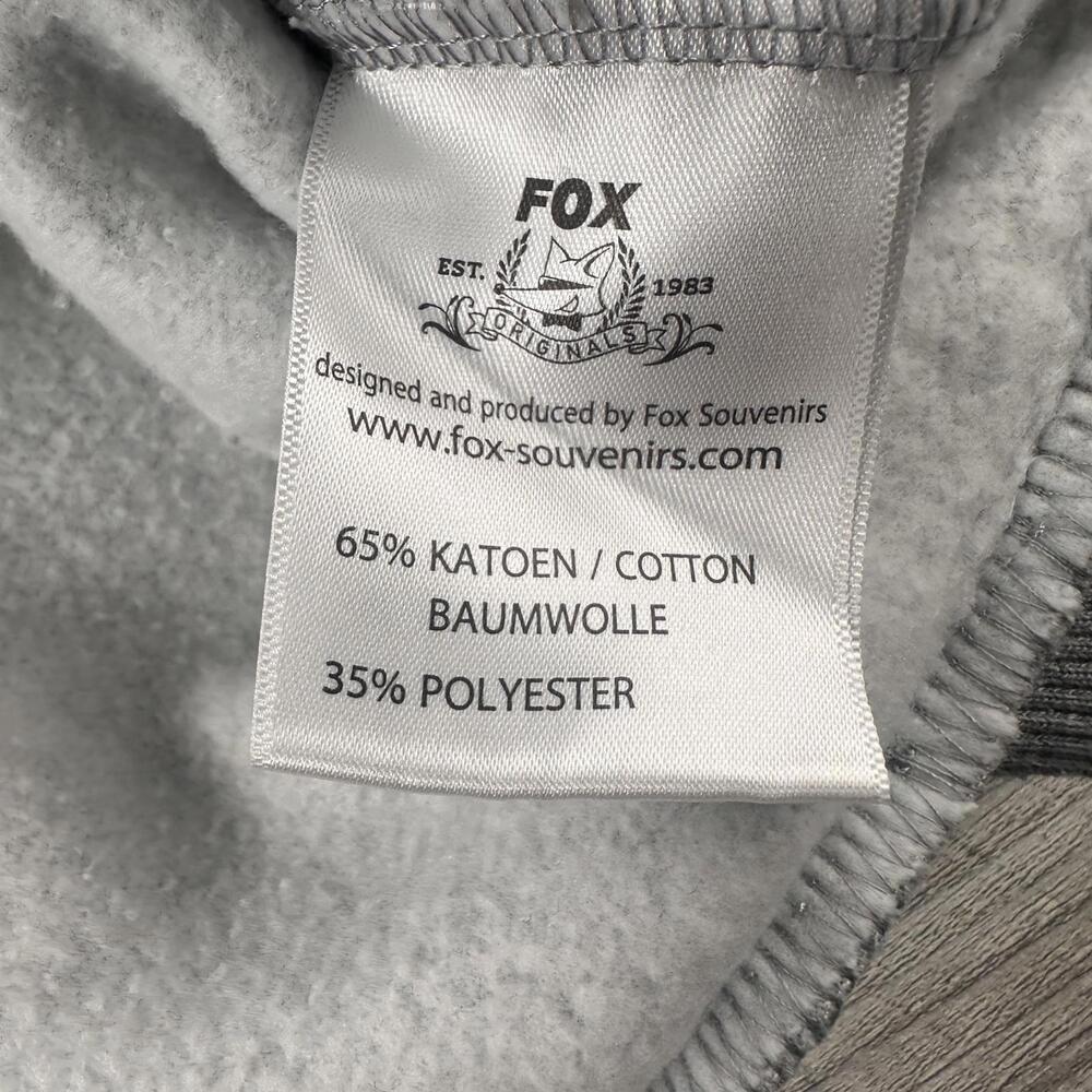 Fox Originals Amsterdam Hoodie Mens Medium Gray Road Bike Graphic AOP EUC - Picture 6 of 7